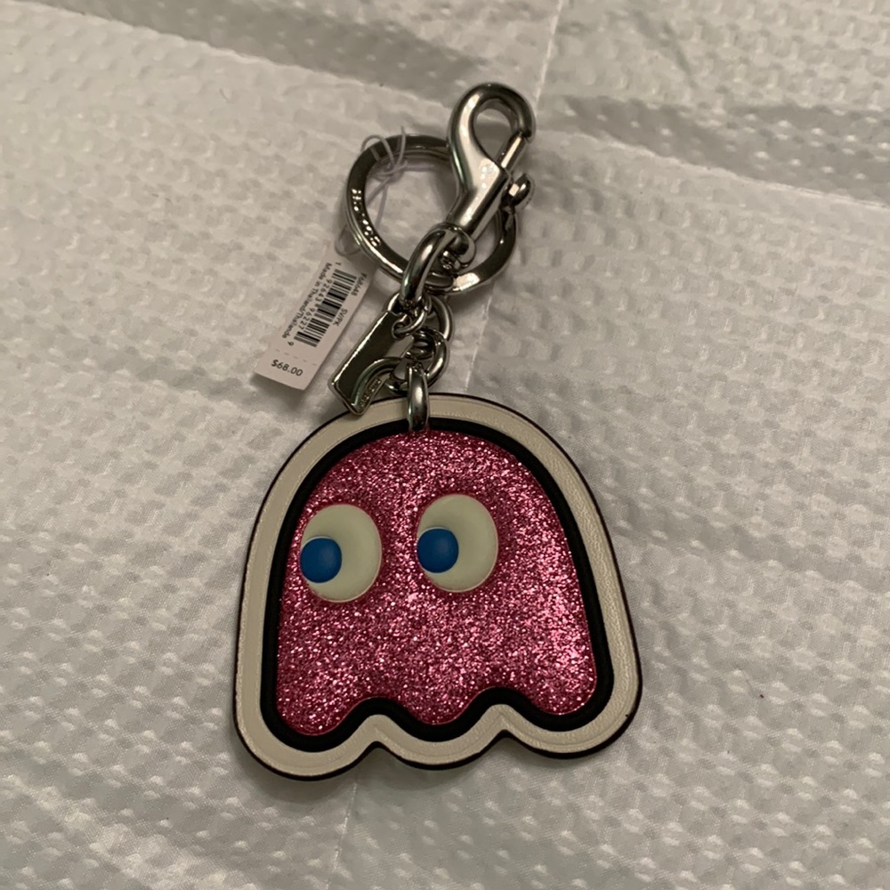 Coach PacMan Pinky Keychain